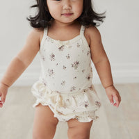 Organic Cotton Frill Bloomer - Lauren Floral Childrens Bloomer from Jamie Kay USA