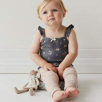 Organic Cotton Fine Rib Legging - Dusky Rose Childrens Legging from Jamie Kay USA