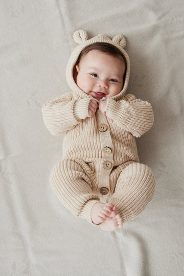 Luca Onepiece - Oatmeal Marle Childrens Onepiece from Jamie Kay USA