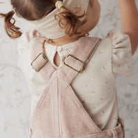 Organic Cotton Cap Sleeve Bodysuit - Elenore Pink Tint