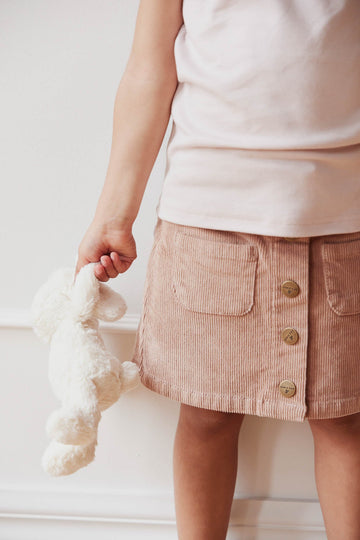 Alexis Cord Skirt - Dusky Rose Childrens Skirt from Jamie Kay USA