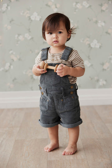 Chase Cord Short Overall - Smoke Childrens Overall from Jamie Kay USA