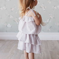Organic Cotton Angelina Top - Gingham Lilac Childrens Top from Jamie Kay USA