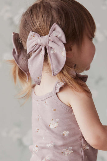 Organic Cotton Bow - Petite Fleur Antler Childrens Bow from Jamie Kay USA