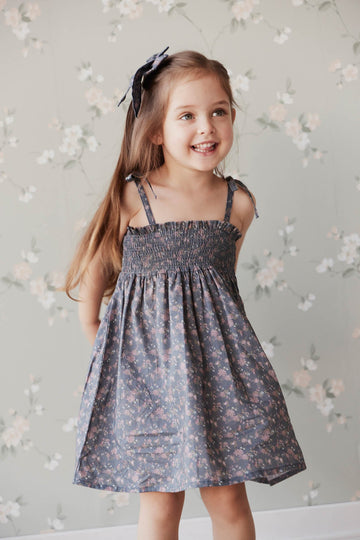 Organic Cotton Eveleigh Dress - Madeline Lane Storm Childrens Dress from Jamie Kay USA