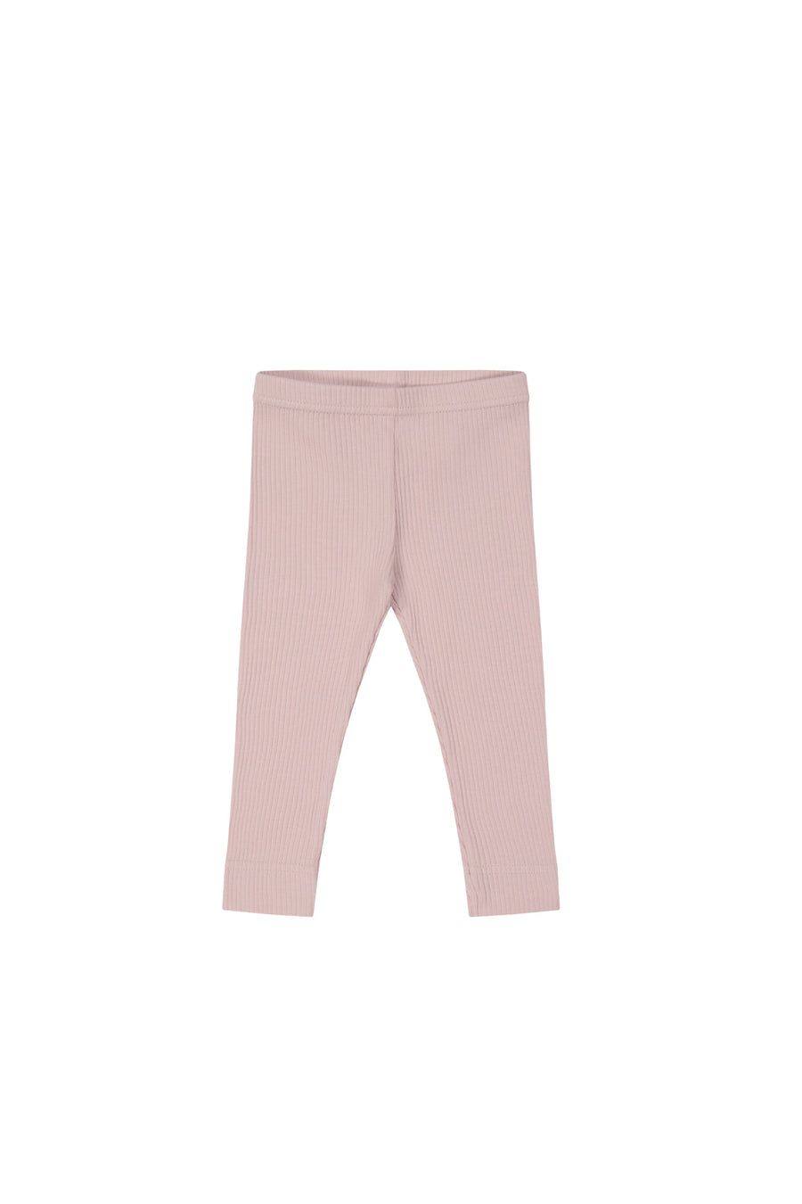 Organic Cotton Modal Elastane Legging - Powder Pink - Girls Leggings at Jamie Kay