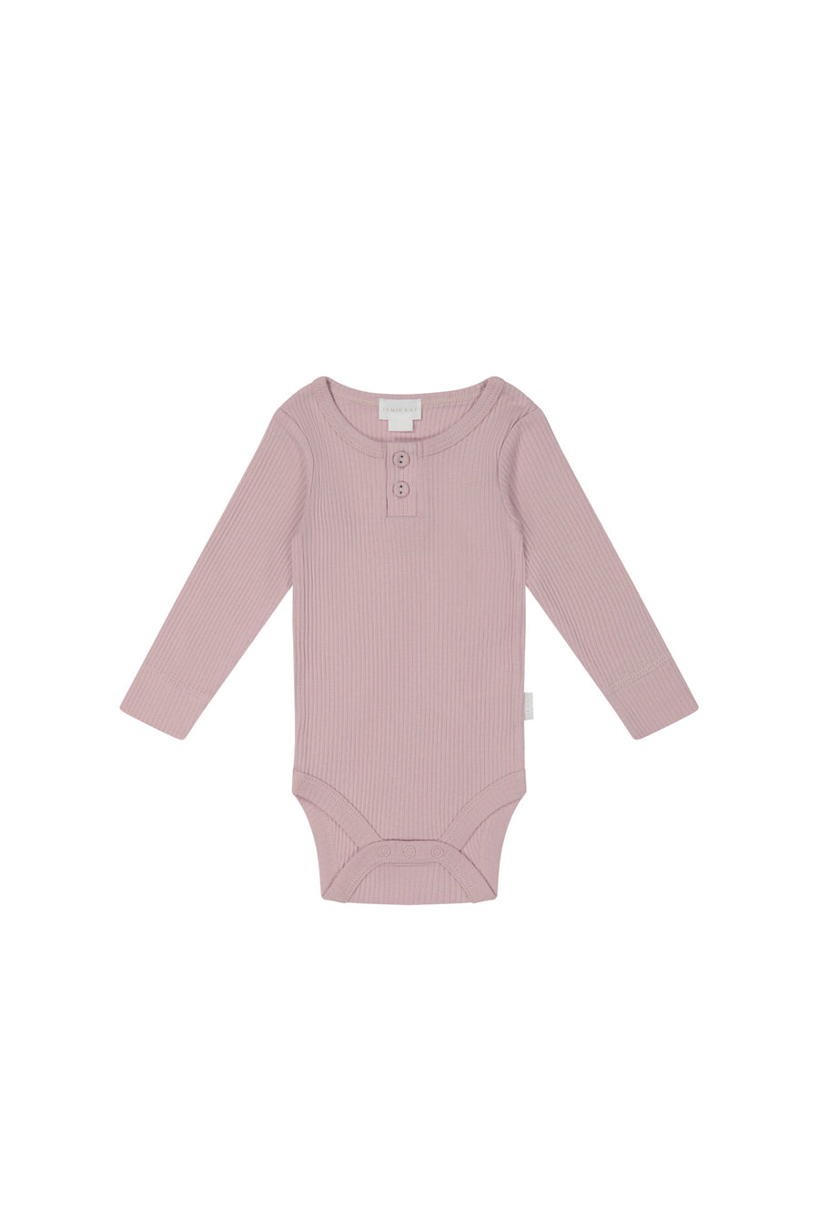 Organic Cotton Modal Elastane Long Sleeve Baby Bodysuit  - Blossom