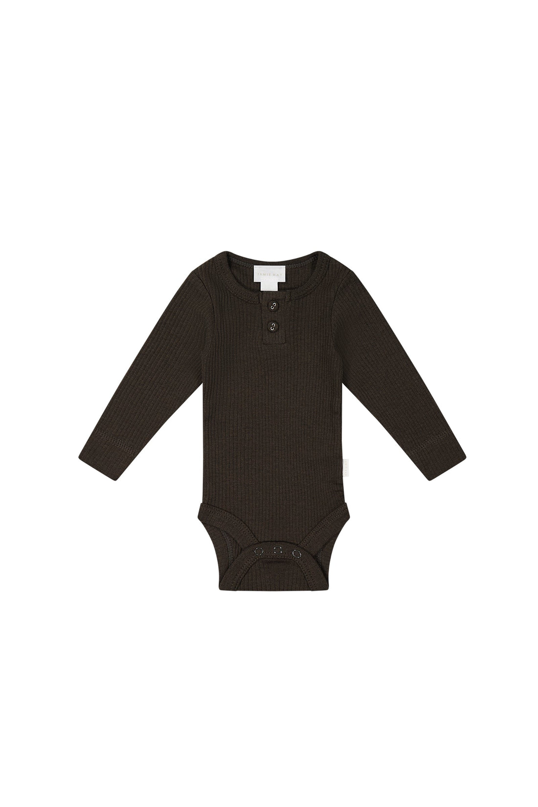 Organic Cotton Modal Long Sleeve Bodysuit - Kalamata Marle Childrens Bodysuit from Jamie Kay USA