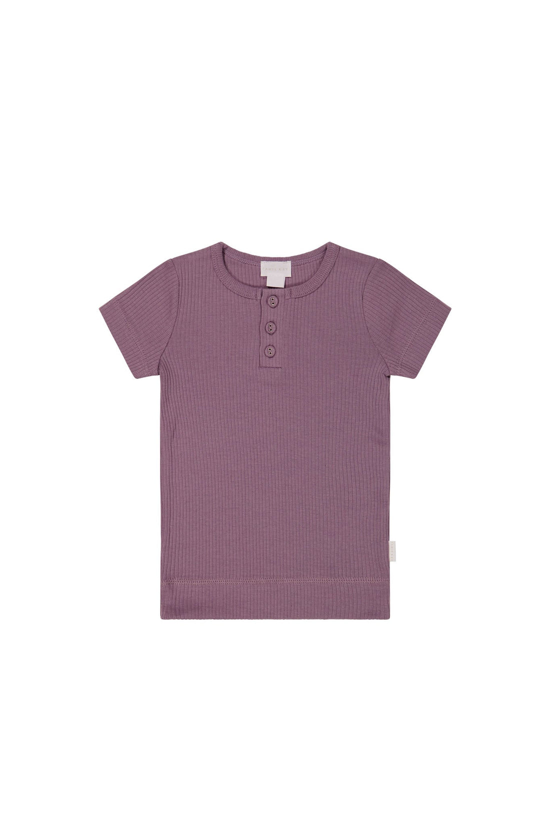 Organic Cotton Modal Henley Tee - Della Childrens Top from Jamie Kay USA