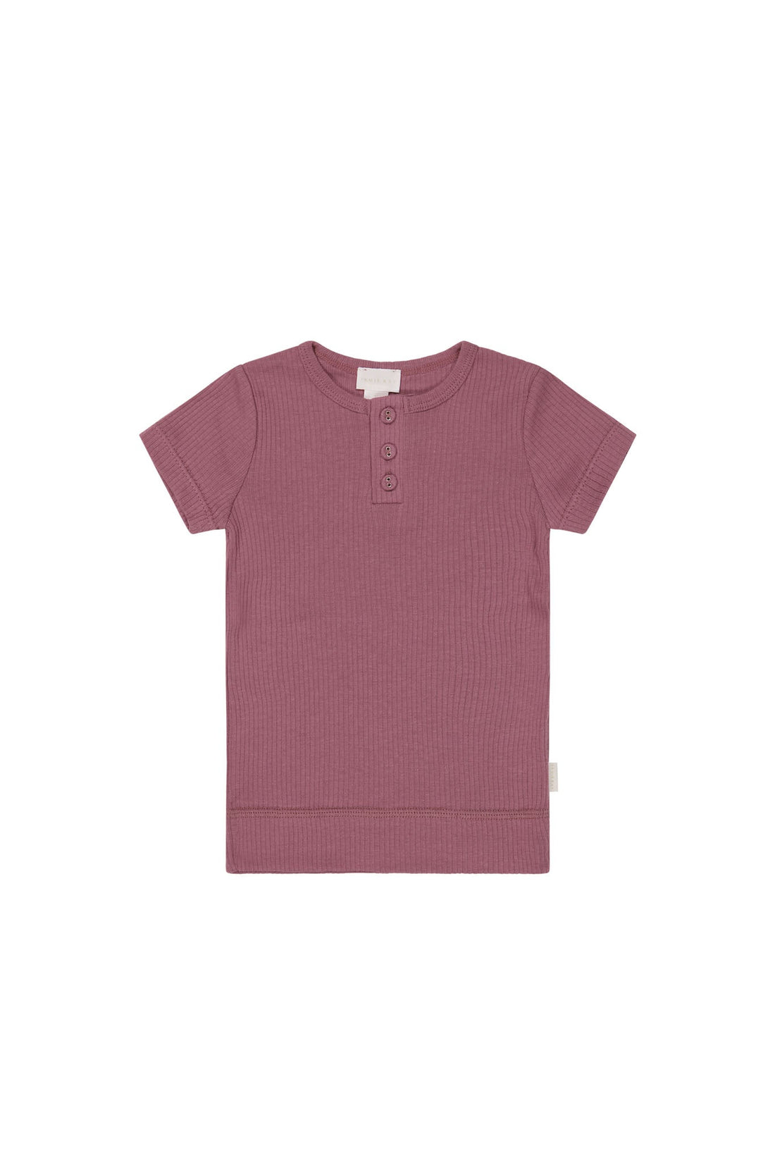 Organic Cotton Modal Henley Tee - Rosette Childrens Top from Jamie Kay USA