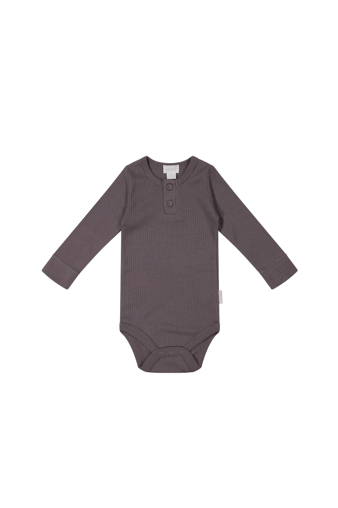 Organic Cotton Modal Long Sleeve Bodysuit - Carob Childrens Bodysuit from Jamie Kay USA