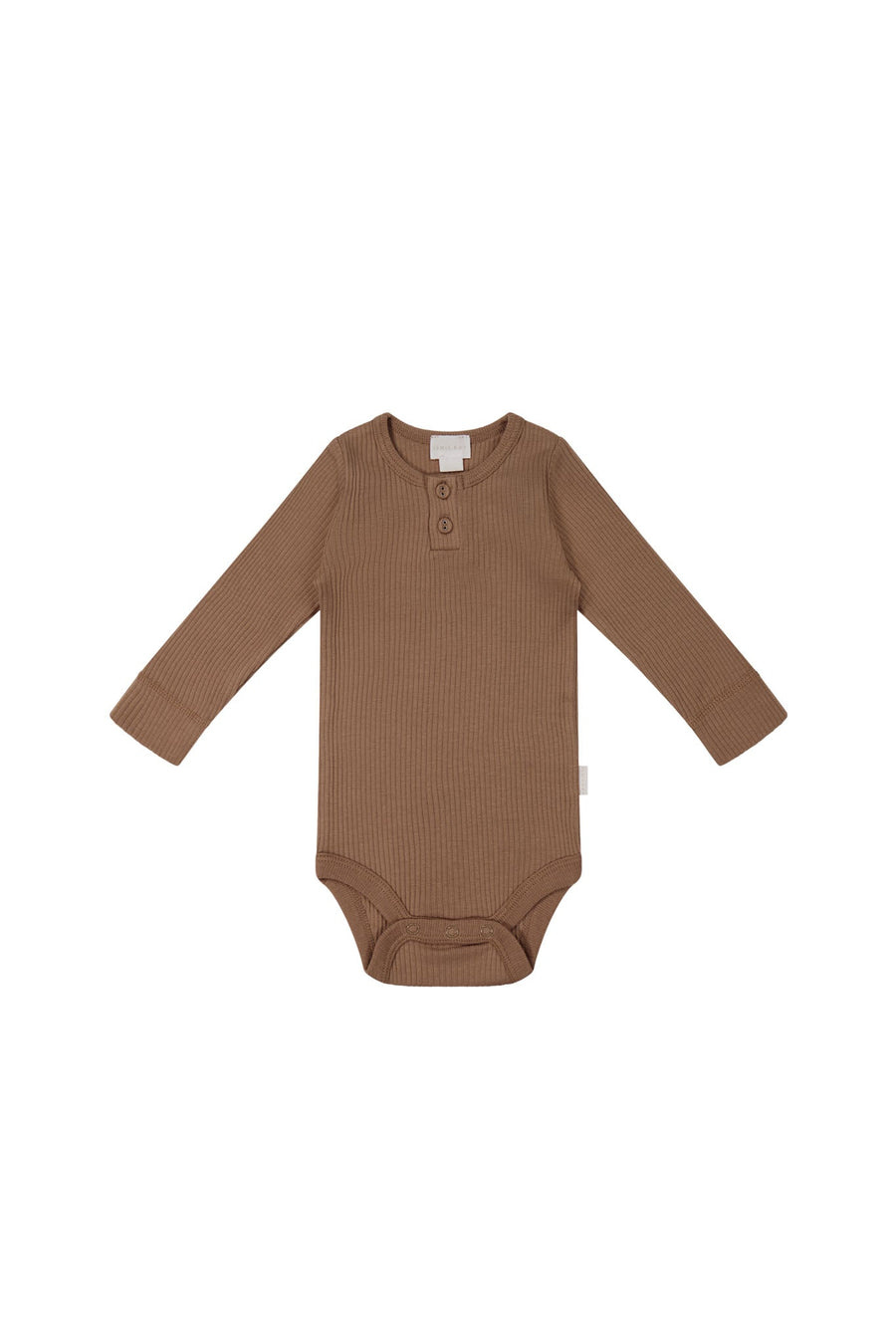 Organic Cotton Modal Long Sleeve Bodysuit - Hojicha Childrens Bodysuit from Jamie Kay USA