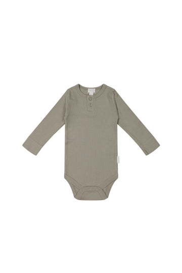 Organic Cotton Modal Long Sleeve Bodysuit - Twig Childrens Bodysuit from Jamie Kay USA