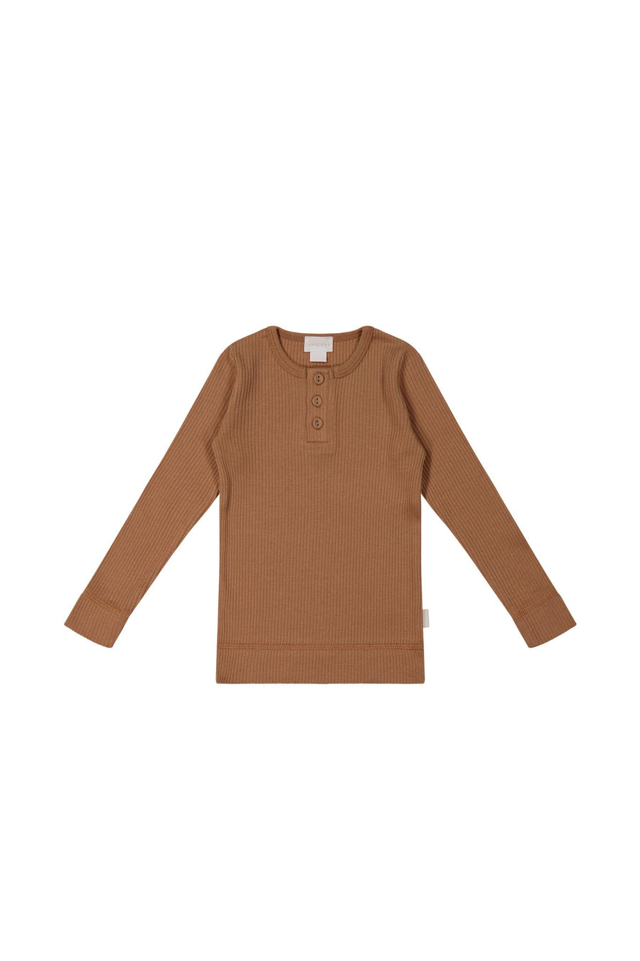 Organic Cotton Modal Long Sleeve Henley - Baker Childrens Top from Jamie Kay USA