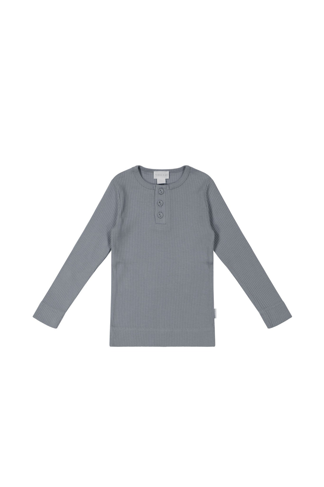 Organic Cotton Modal Long Sleeve Henley - Finch Childrens Top from Jamie Kay USA