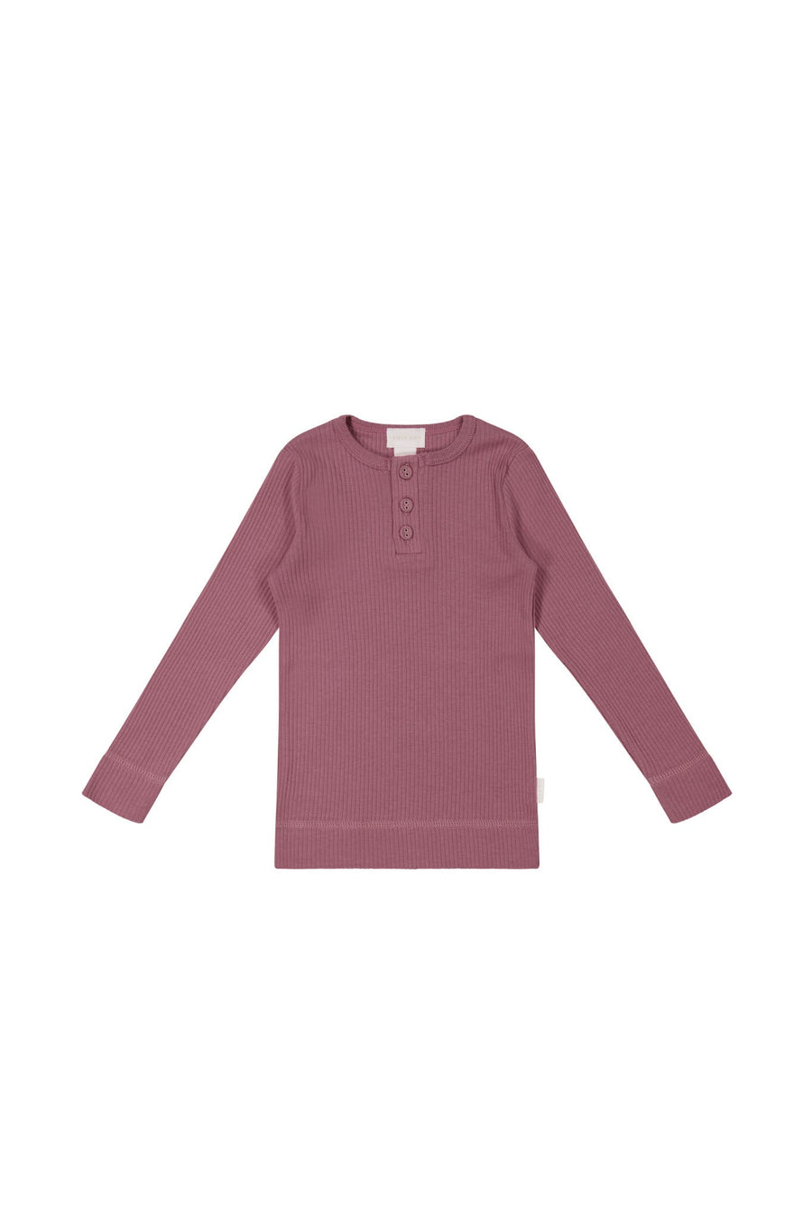 Organic Cotton Modal Long Sleeve Henley - Rosette Childrens Top from Jamie Kay USA
