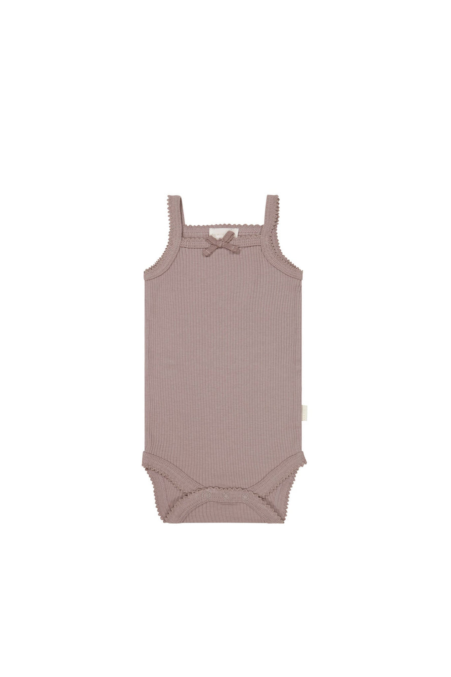 Organic Cotton Modal Singlet Bodysuit - Mauve Shadow Childrens Bodysuit from Jamie Kay USA