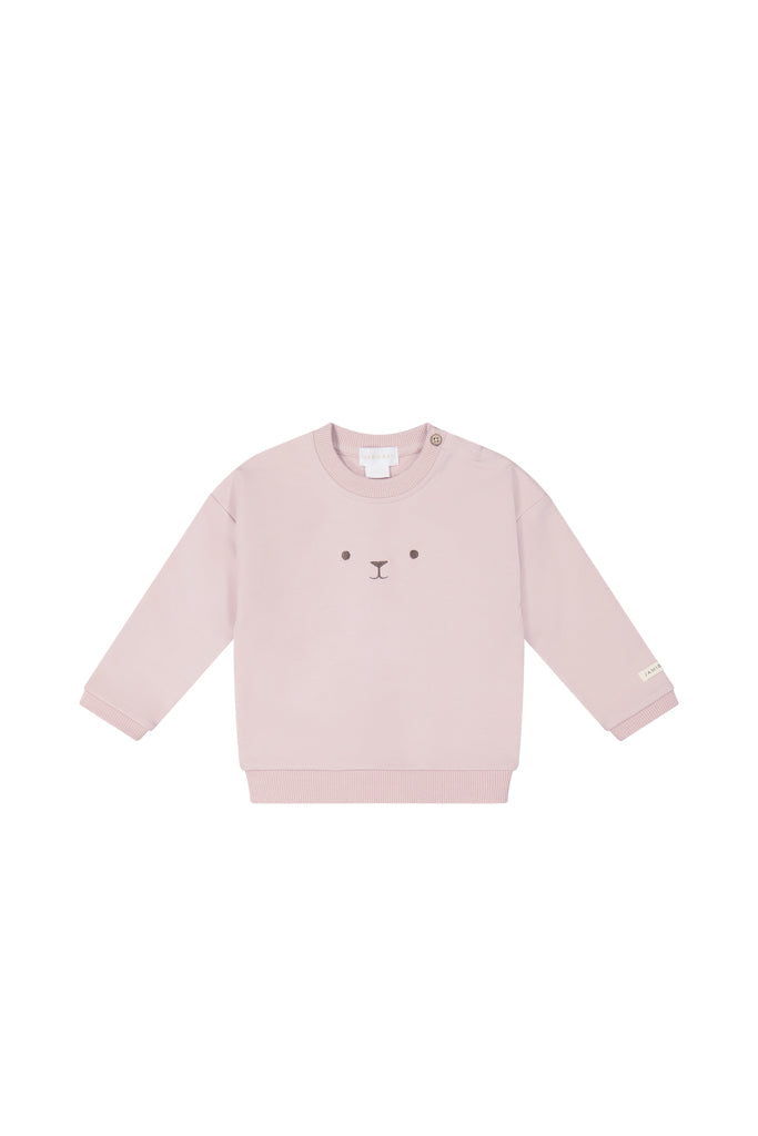 Organic Cotton Damien Sweatshirt - Powder Pink