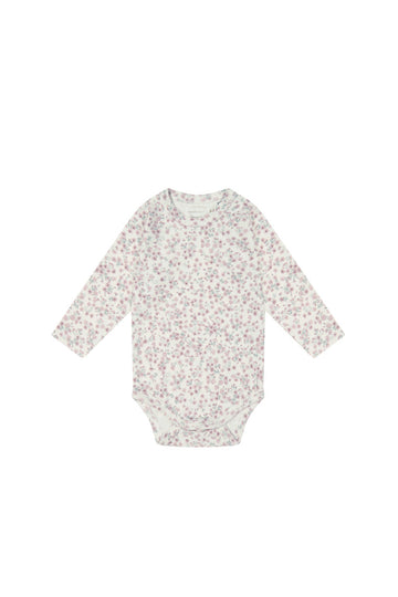 Organic Cotton Long Sleeve Bodysuit - Posy Floral