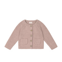 Simple Cardigan - French Pink Marle