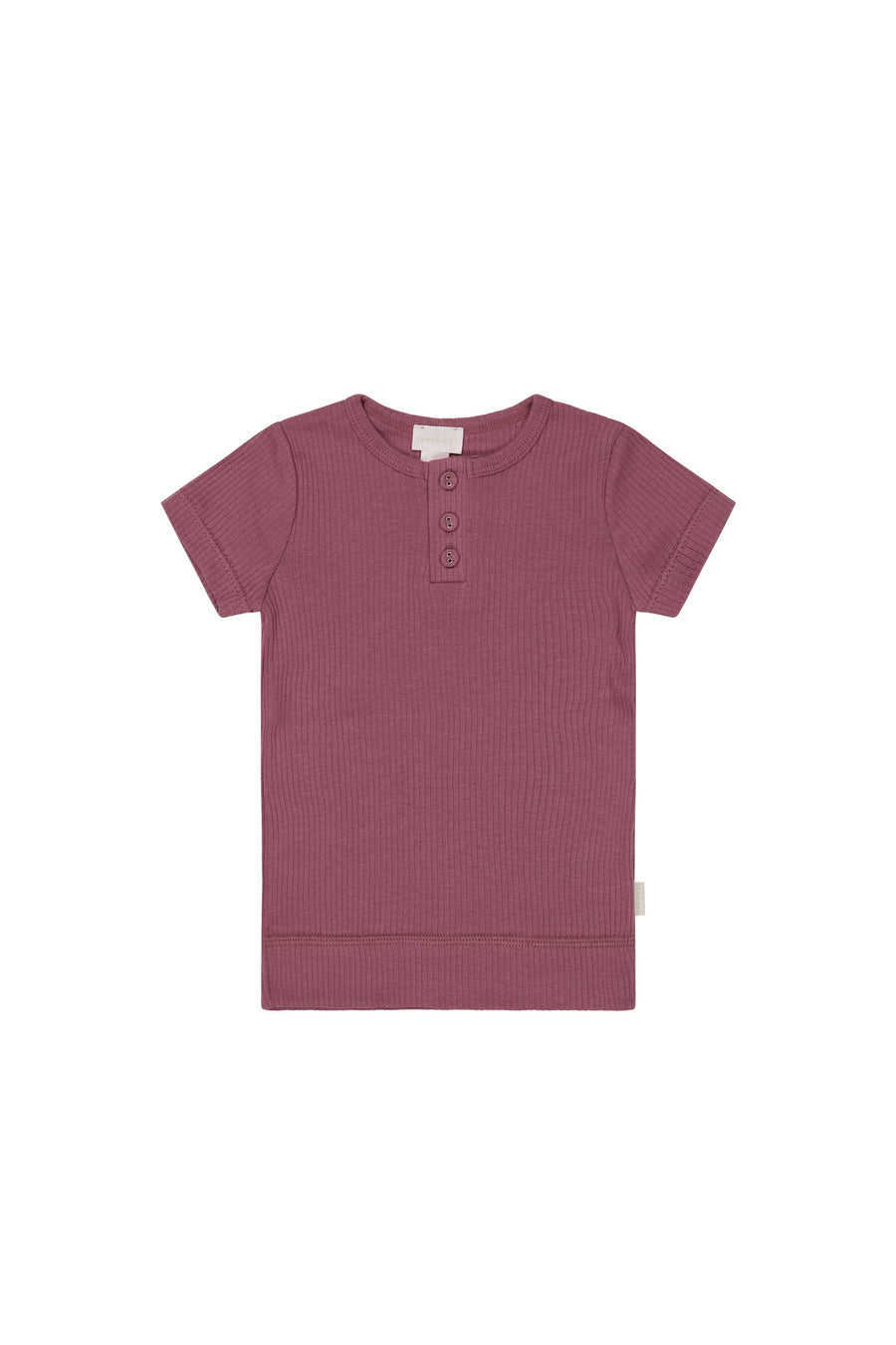 Organic Cotton Modal Henley Tee - Heather Childrens Top from Jamie Kay USA