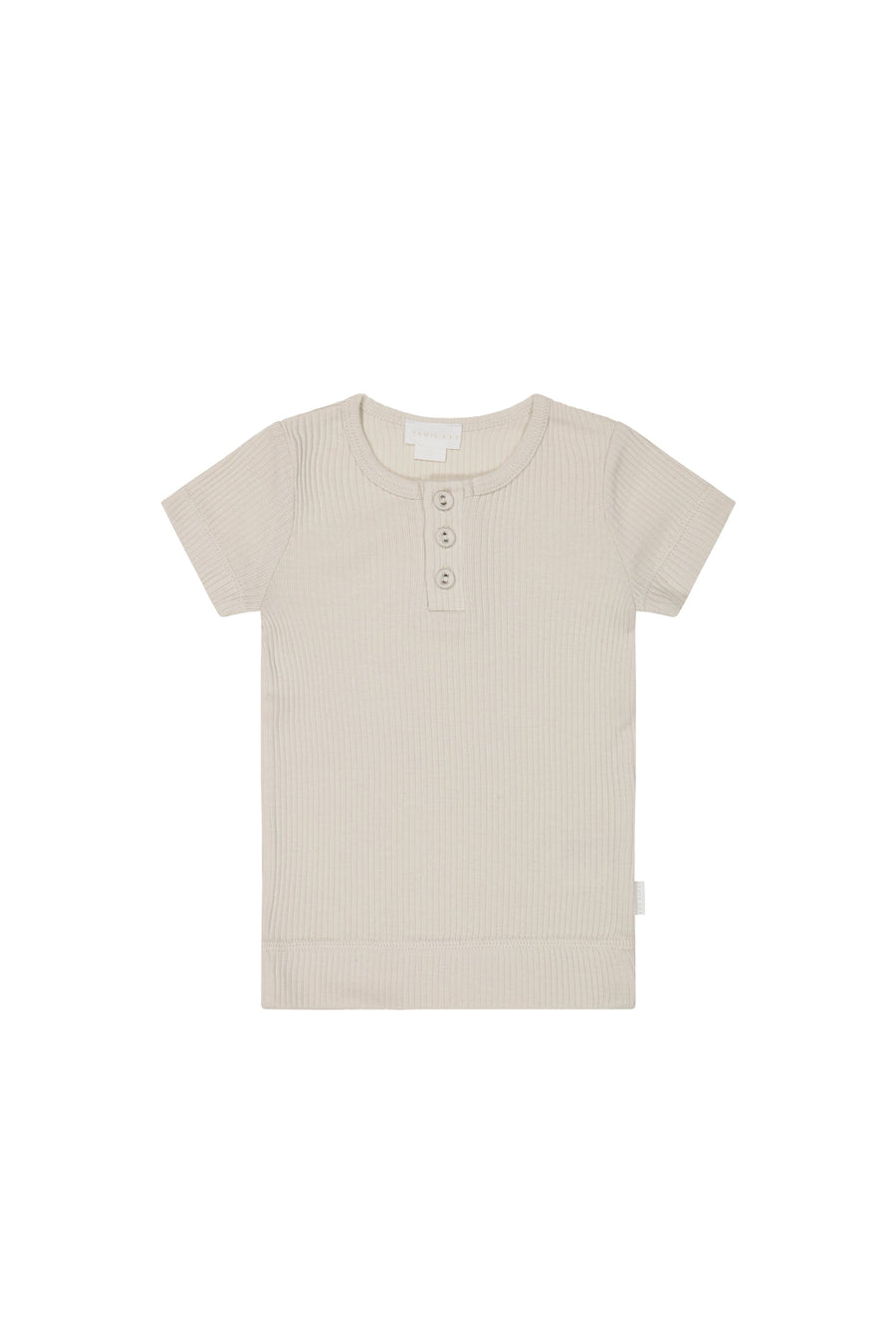 Organic Cotton Modal Henley Tee - Swan Childrens Top from Jamie Kay USA