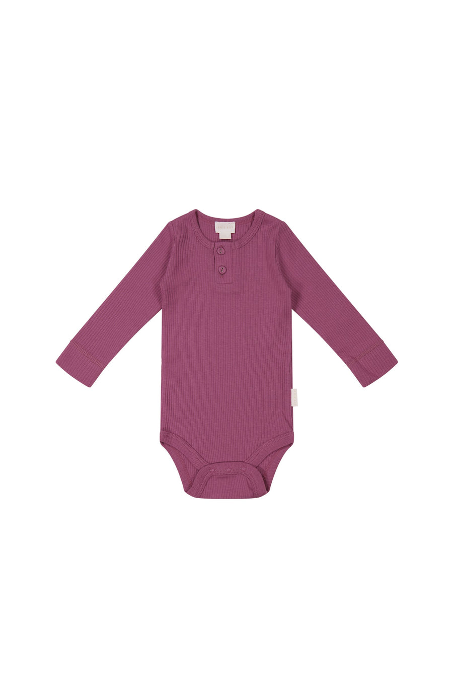 Organic Cotton Modal Long Sleeve Bodysuit - Cranberry Childrens Bodysuit from Jamie Kay USA