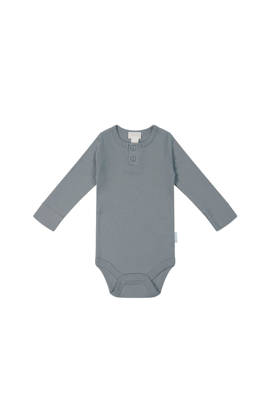 Organic Cotton Modal Long Sleeve Bodysuit - Pebble Childrens Bodysuit from Jamie Kay USA