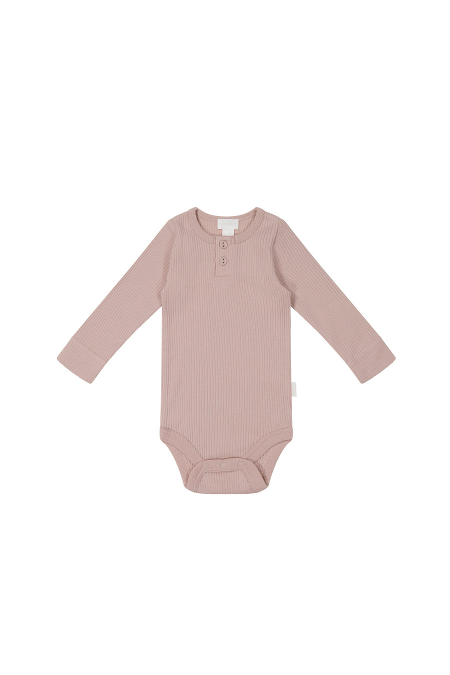 Organic Cotton Modal Long Sleeve Bodysuit - Shell Pink Childrens Bodysuit from Jamie Kay USA