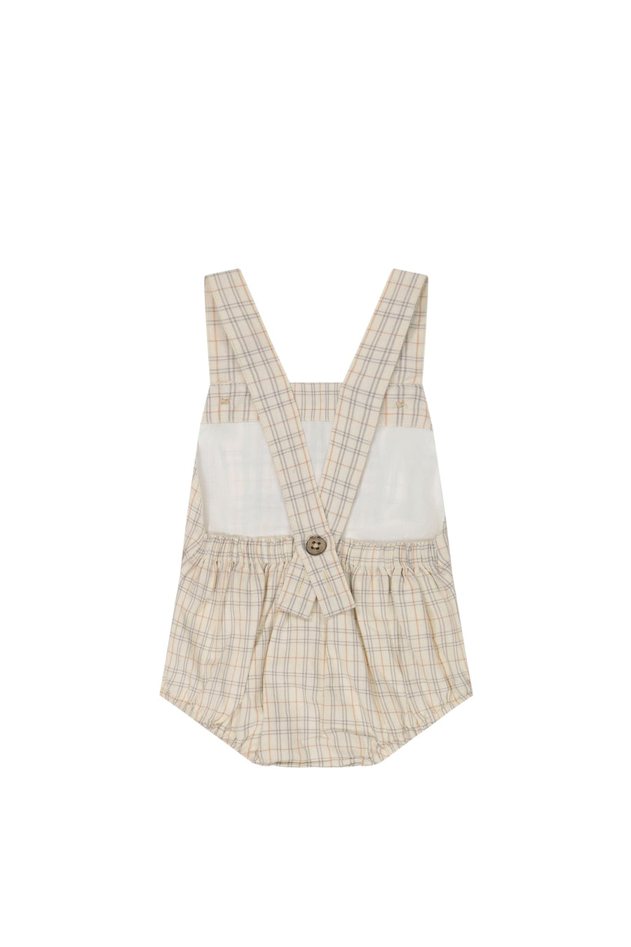 Organic Cotton Samy Playsuit - Billy Check Childrens Playsuit from Jamie Kay USA