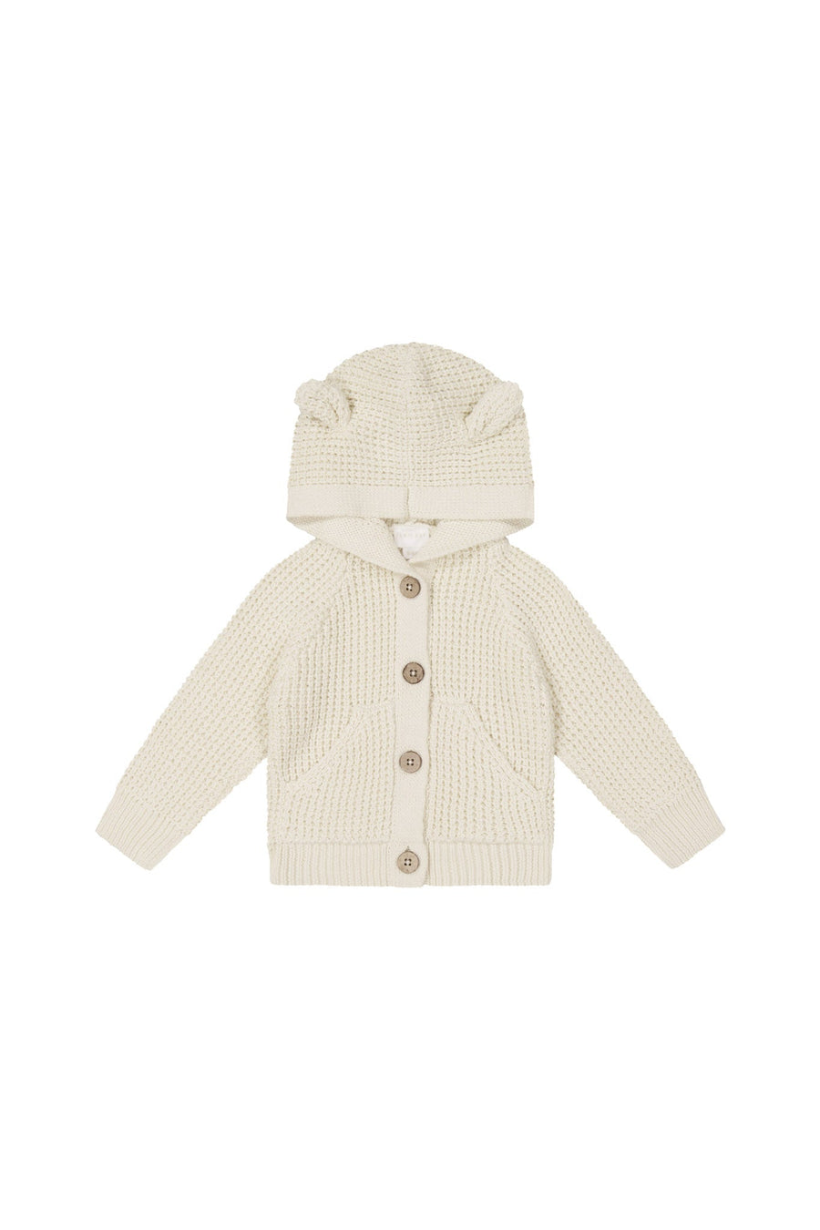 Connor Bear Cardigan - Oat Childrens Cardigan from Jamie Kay USA