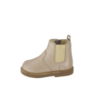 Leather Boot with Elastic Side - Matt Gold Childrens Footwear from Jamie Kay USA