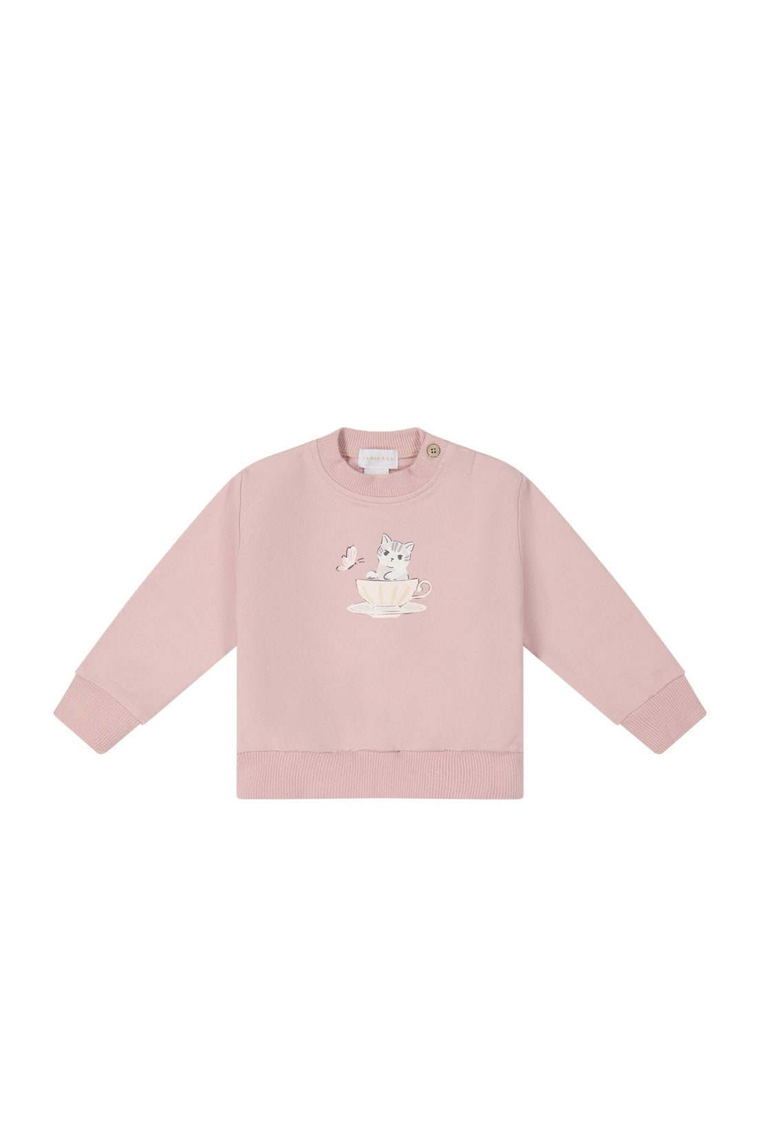 Organic Cotton Aubrey Sweatshirt - Shell Pink – Jamie Kay USA