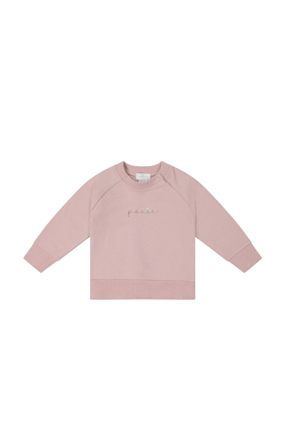 Organic Cotton Chloe Sweatshirt - Powder Pink – Jamie Kay USA