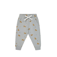 Organic Cotton Jalen Track Pant - Lenny Leopard Ocean Spray Childrens Pant from Jamie Kay USA