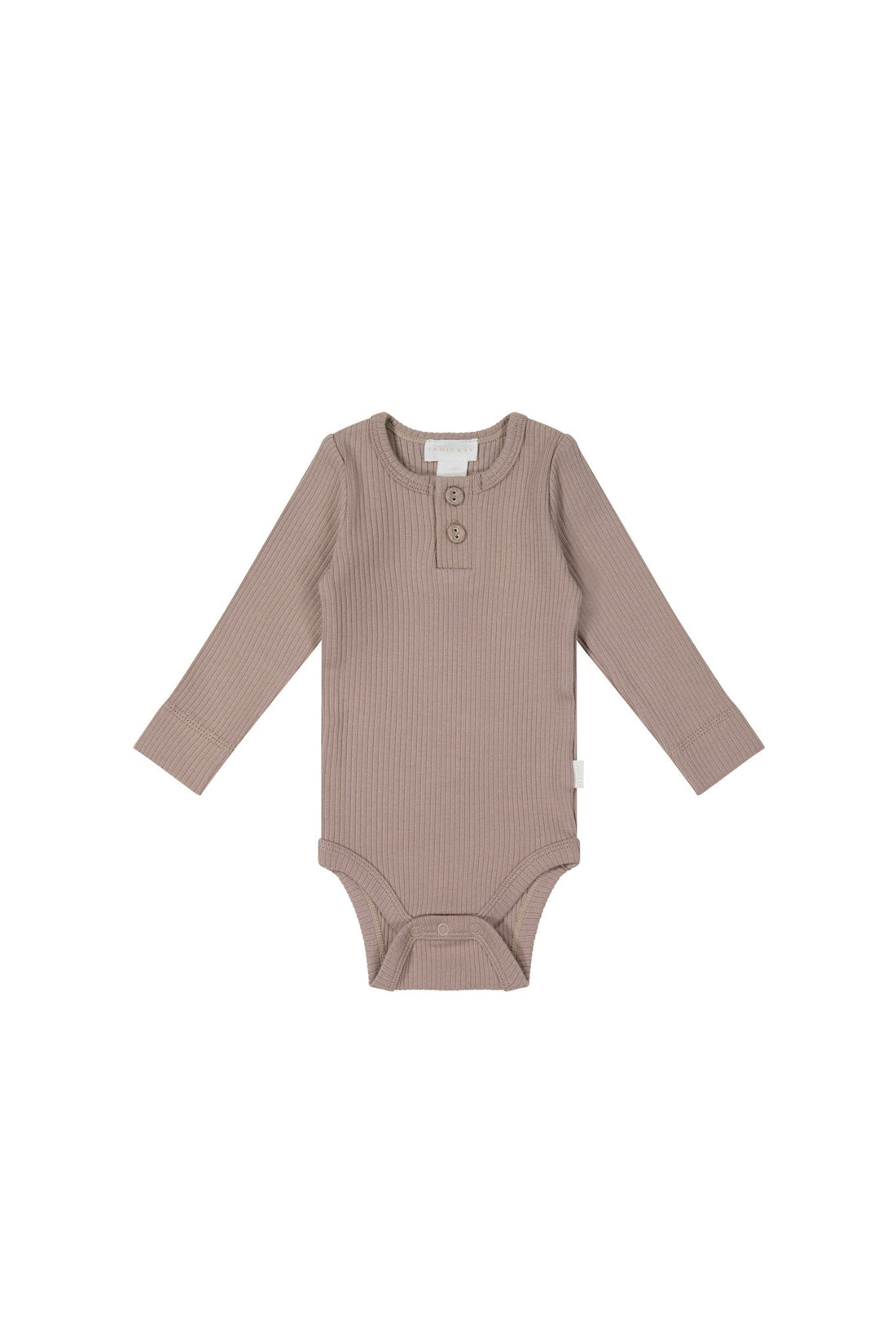 Organic Cotton Modal Long Sleeve Bodysuit - Softest Mauve Childrens Bodysuit from Jamie Kay USA