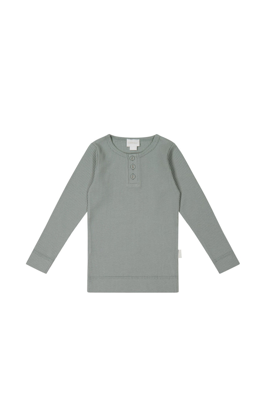 Organic Cotton Modal Long Sleeve Henley - Dawn Childrens Top from Jamie Kay USA