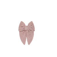 Organic Cotton Muslin Bow - Powder Pink Childrens Bow from Jamie Kay USA