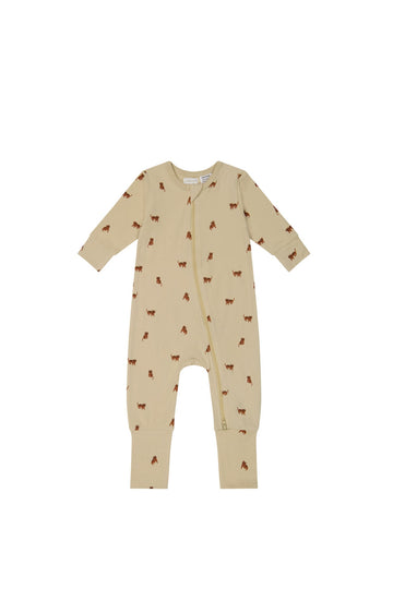 Organic Cotton Reese Zip Onepiece - Tommy Tigers Childrens Onepiece from Jamie Kay USA