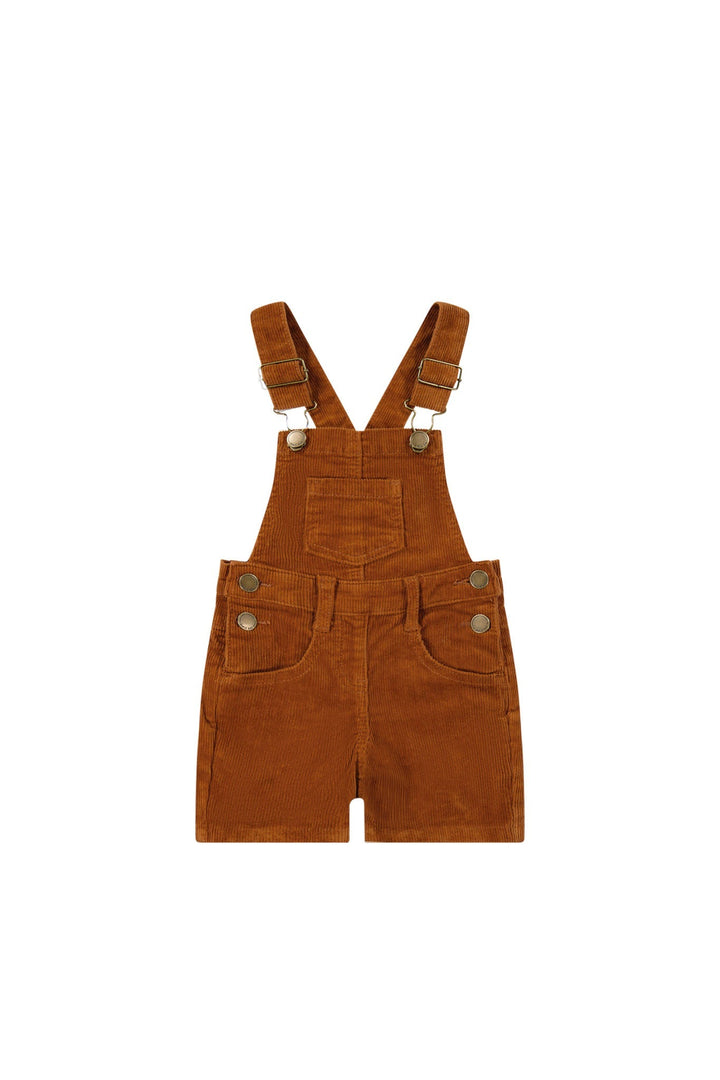 Casey Cord Short Overall - Cinnamon Childrens Overall from Jamie Kay USA