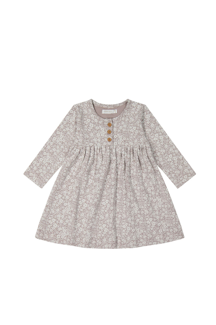 Organic Cotton Bridget Dress - Greta Floral Bark Childrens Dress from Jamie Kay USA