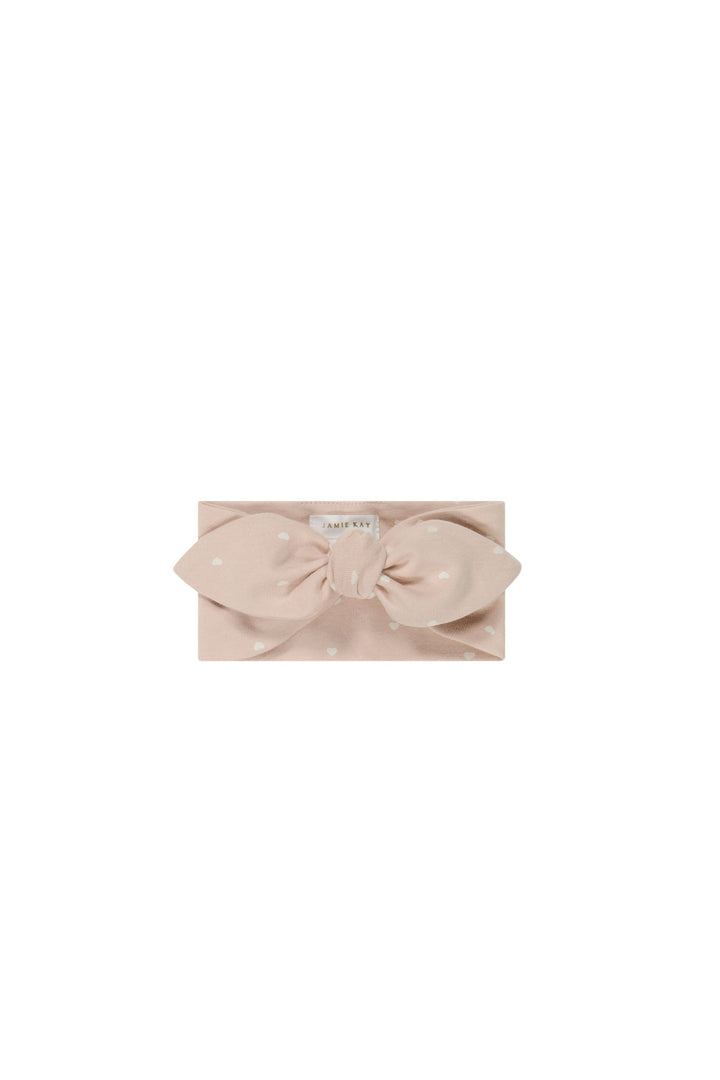 Organic Cotton Headband - Mon Amour Rose Childrens Headband from Jamie Kay USA