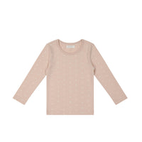 Organic Cotton Bridget Long Sleeve Top - Mon Amour Rose Childrens Top from Jamie Kay USA