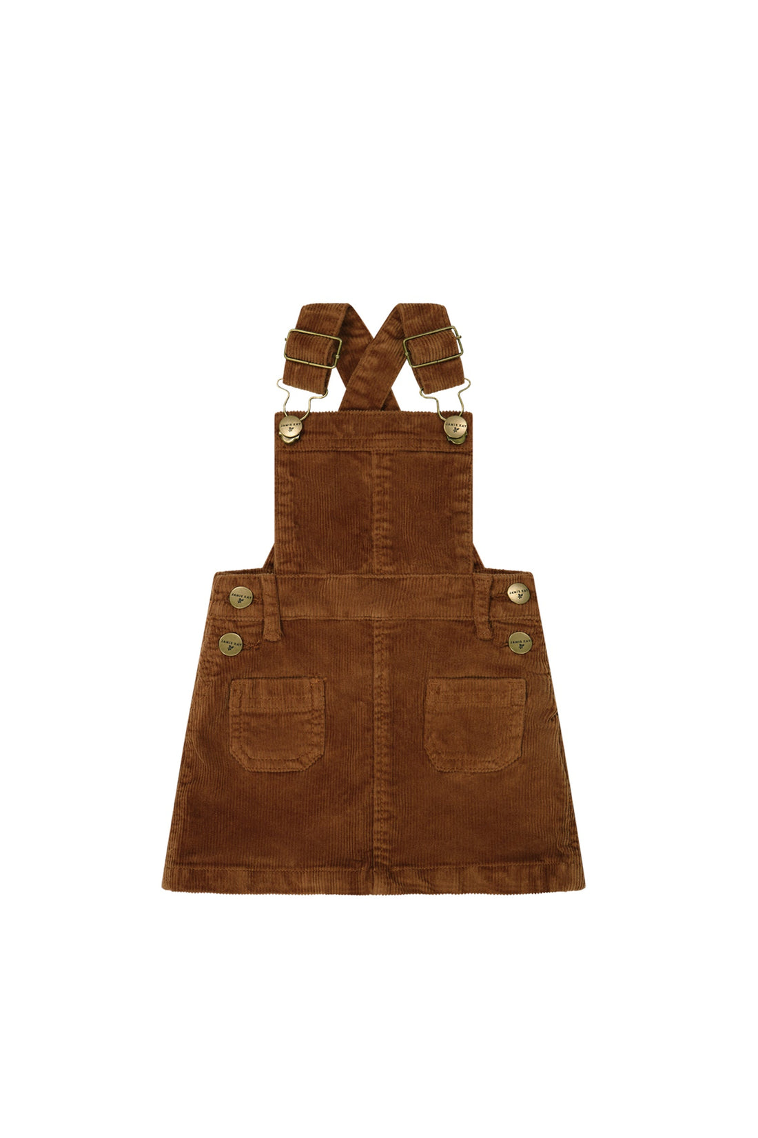 Alexis Cord Overall Dress - Gingerbread
