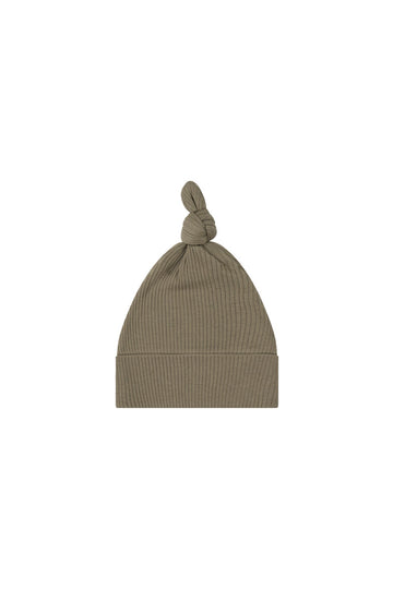 Organic Cotton Modal Marley Beanie - Sepia Childrens Hat from Jamie Kay USA