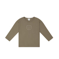 Pima Cotton Arnold Long Sleeve Top - Sepia Childrens Top from Jamie Kay USA
