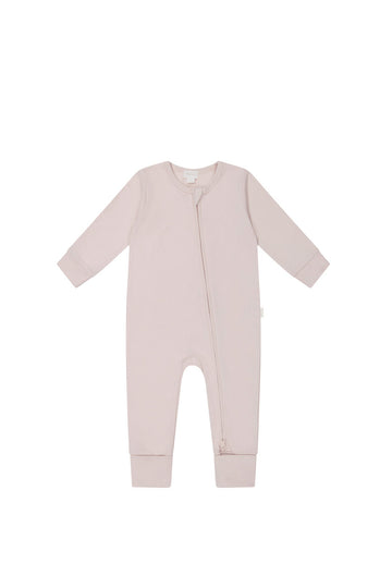 Pima Cotton Gracelyn Onepiece - Soft Misty Rose Childrens Onepiece from Jamie Kay USA