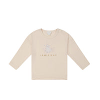 Pima Cotton Marley Long Sleeve Top - Ballet Pink Childrens Top from Jamie Kay USA