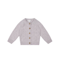 OG Dotty Knit Cardigan - Pale Lilac Marle Childrens Cardigan from Jamie Kay USA