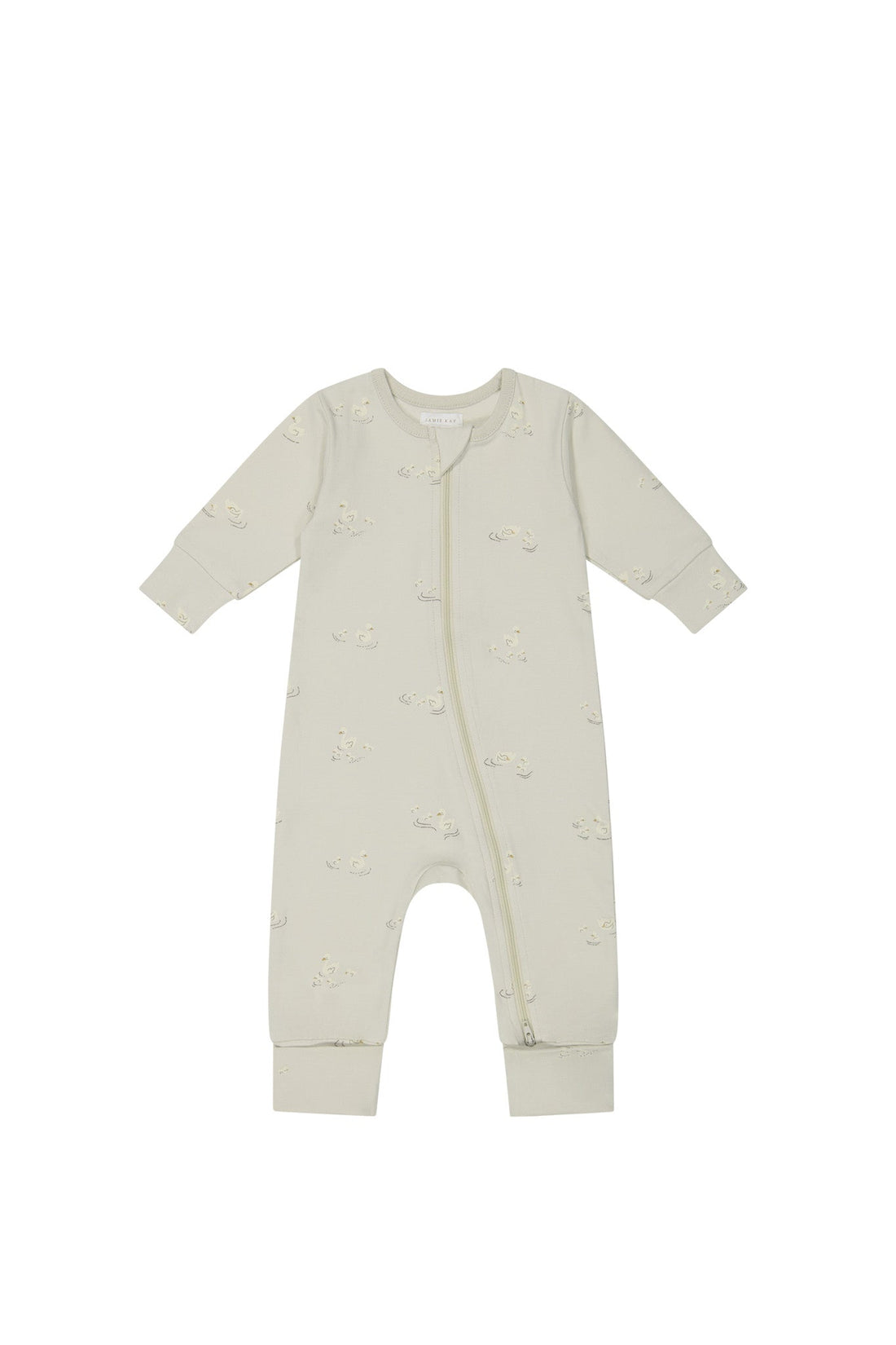 Organic Cotton Gracelyn Onepiece - Ducks In A Row Seed Silver Lining Childrens Onepiece from Jamie Kay USA